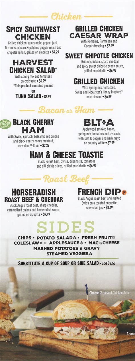 mcalister deli|mcalister's menu with prices.